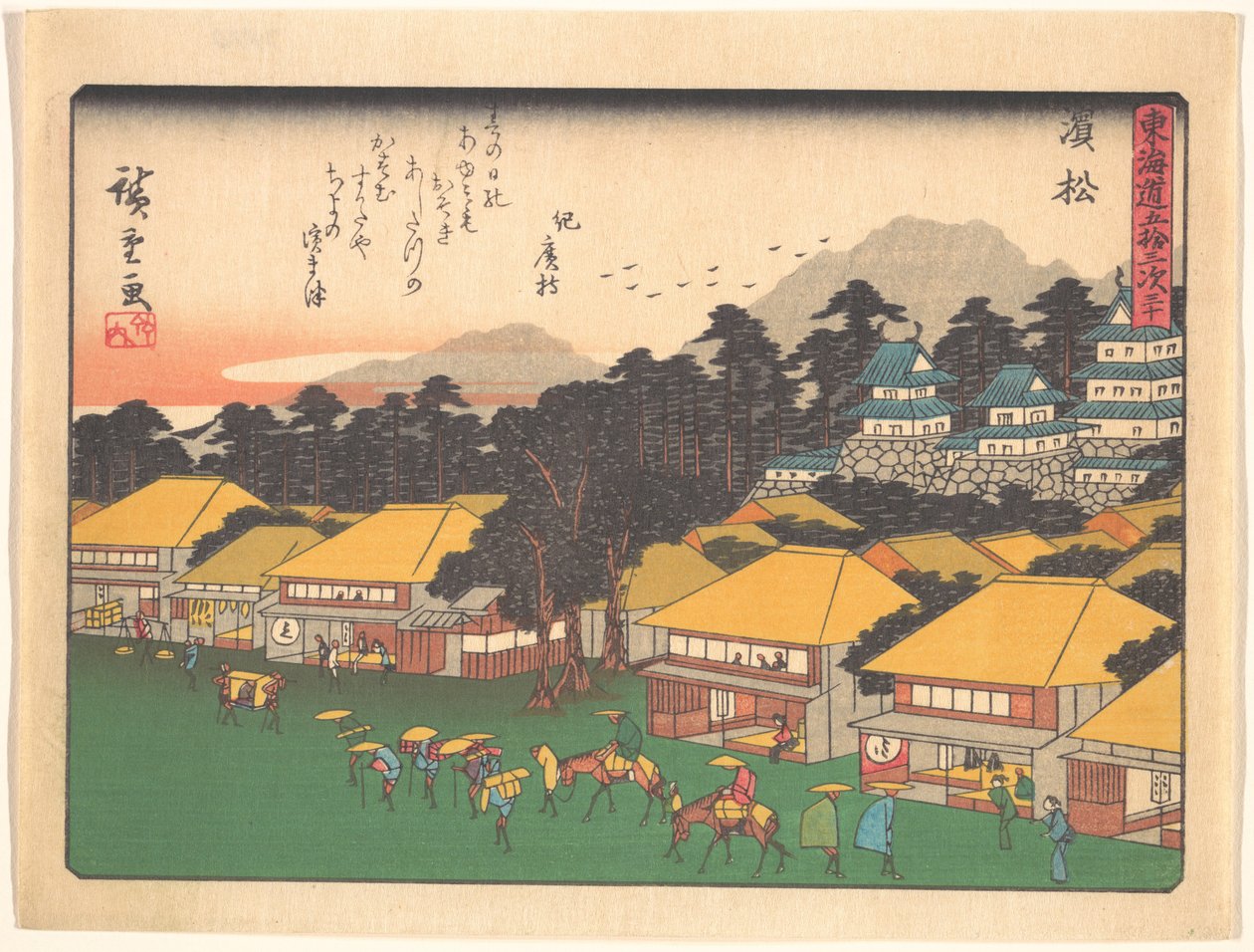 Tōkaidōs treoghalvtreds stationer - Hamamatsu af Utagawa Hiroshige