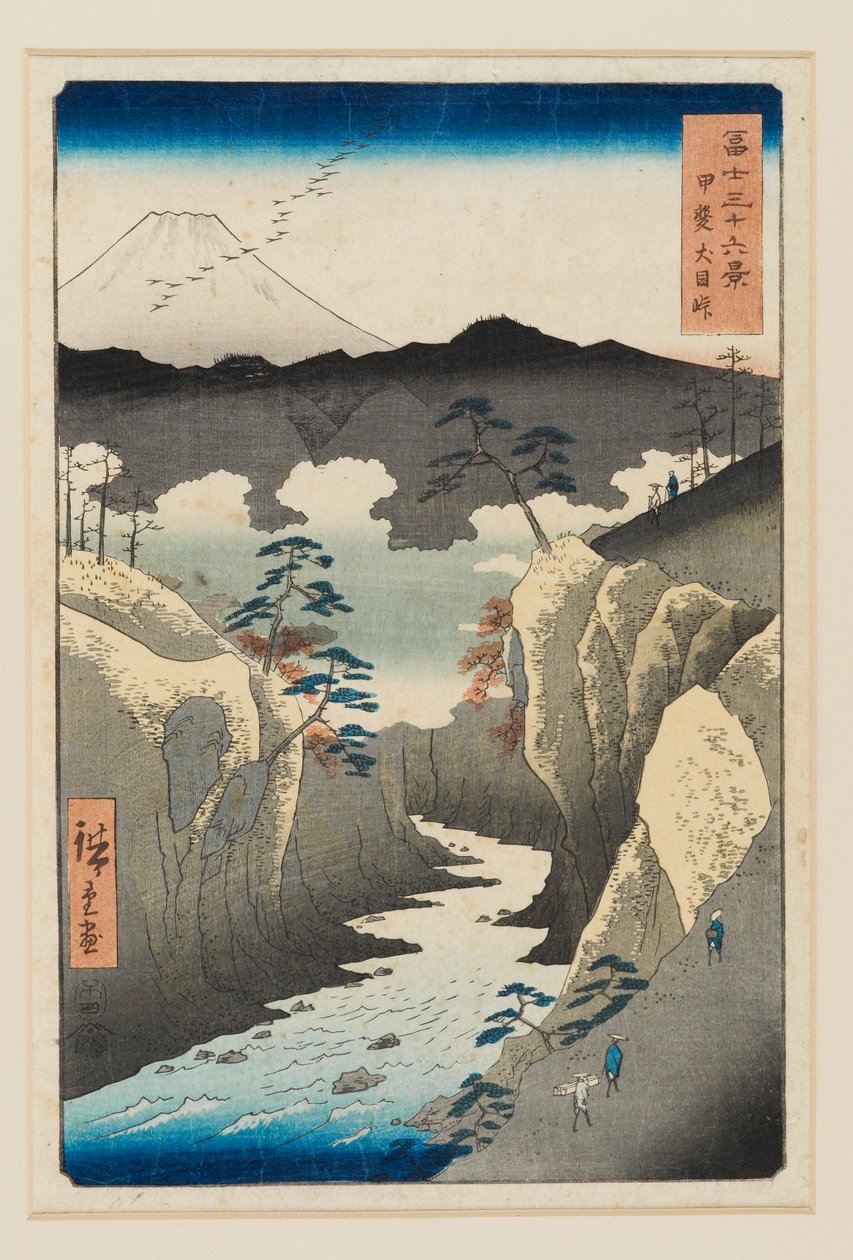 Inume Pass i Kai-provinsen, designet 1858, udgivet 1858-1859 af Utagawa Hiroshige II
