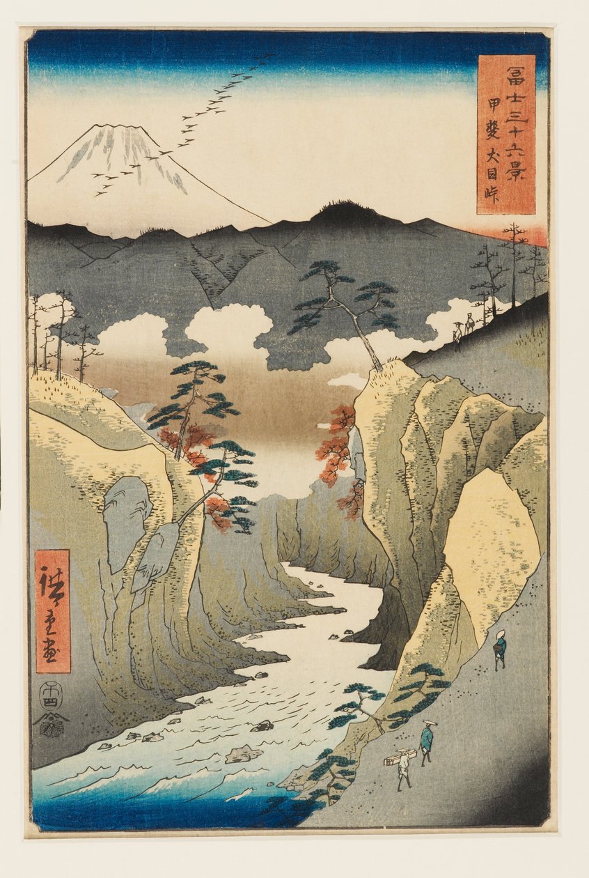 Inume Pass i Kai-provinsen af Utagawa II Hiroshige