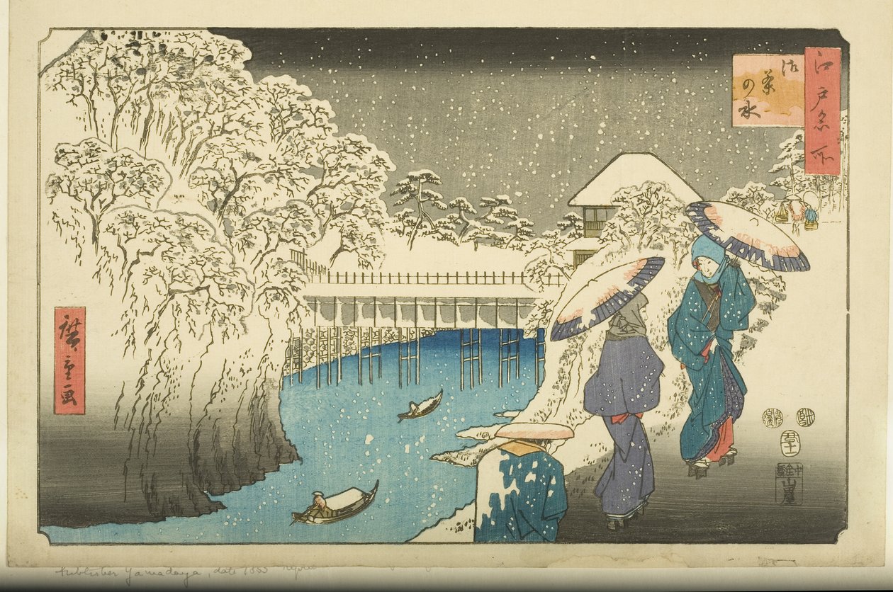 Ochanomizu (træblok i farver) af Utagawa II Hiroshige