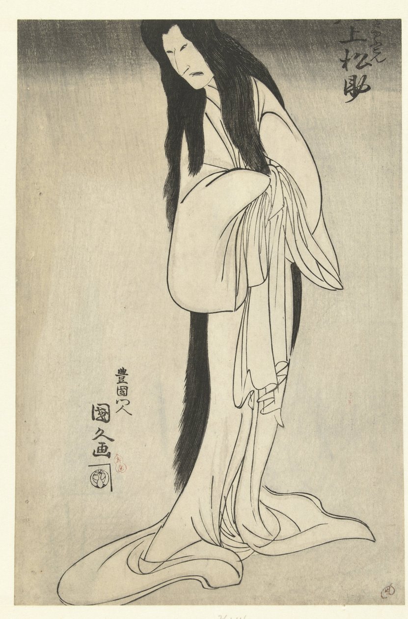 Onoe Matsusuke I som kvindeligt spøgelse af Utagawa Kunihisa