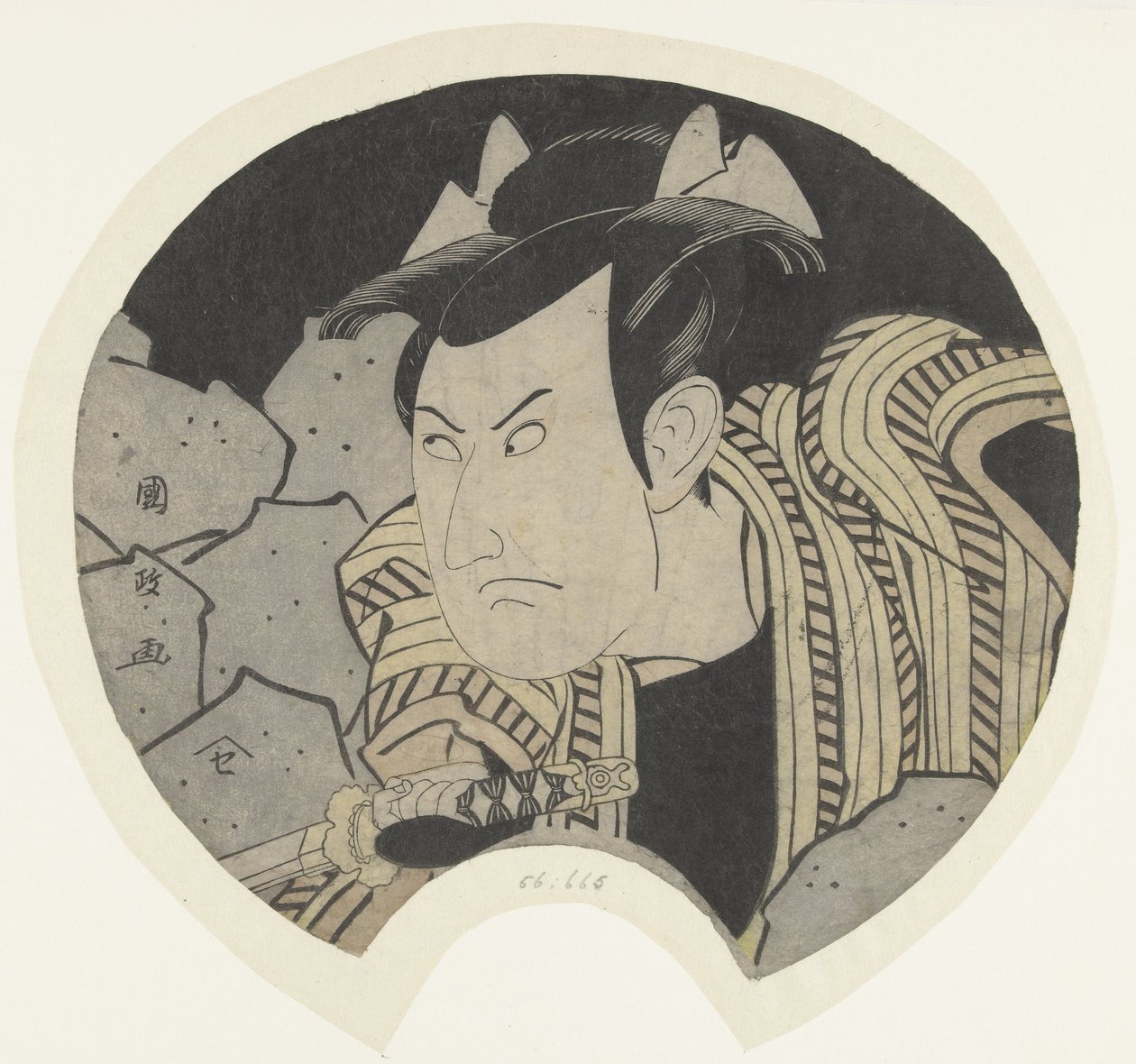 Skuespiller med sværd af Utagawa Kunimasa