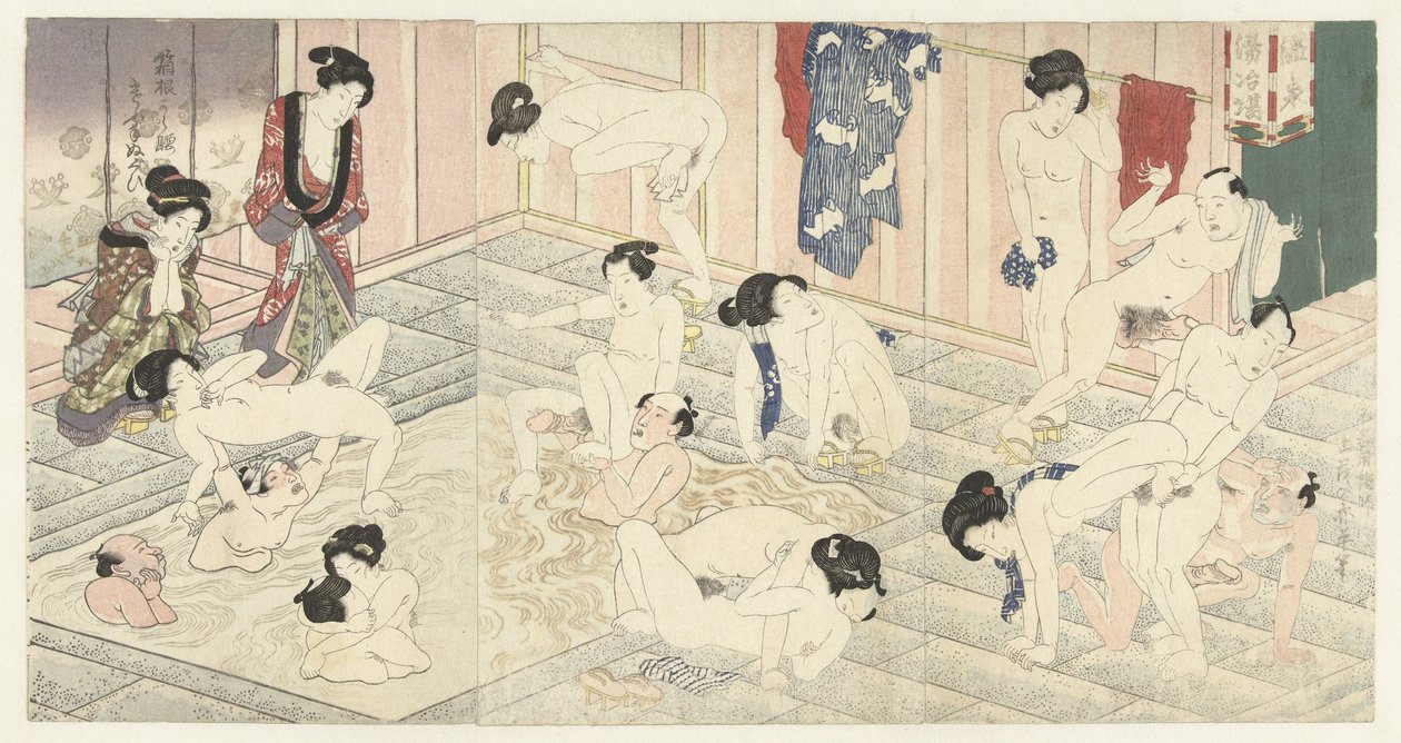 Badehus i Hakone af Utagawa Kunisada (I)