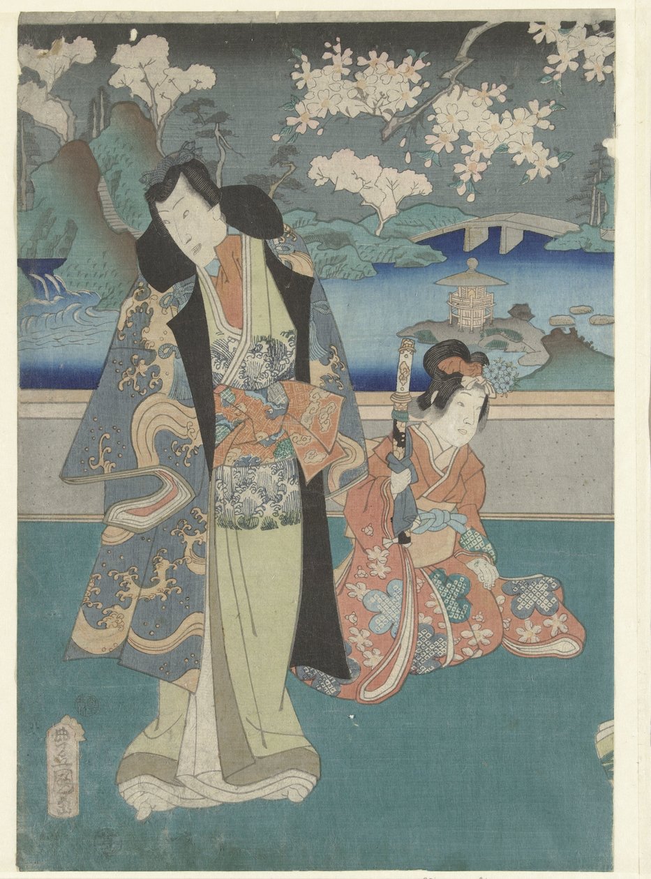 Den tredje måned yayoic Moderne Genji-historier i løbet af de tolv måneder (serietitel) Imayo Genji junikagetsu no uchi (serietitel) af Utagawa Kunisada (I)