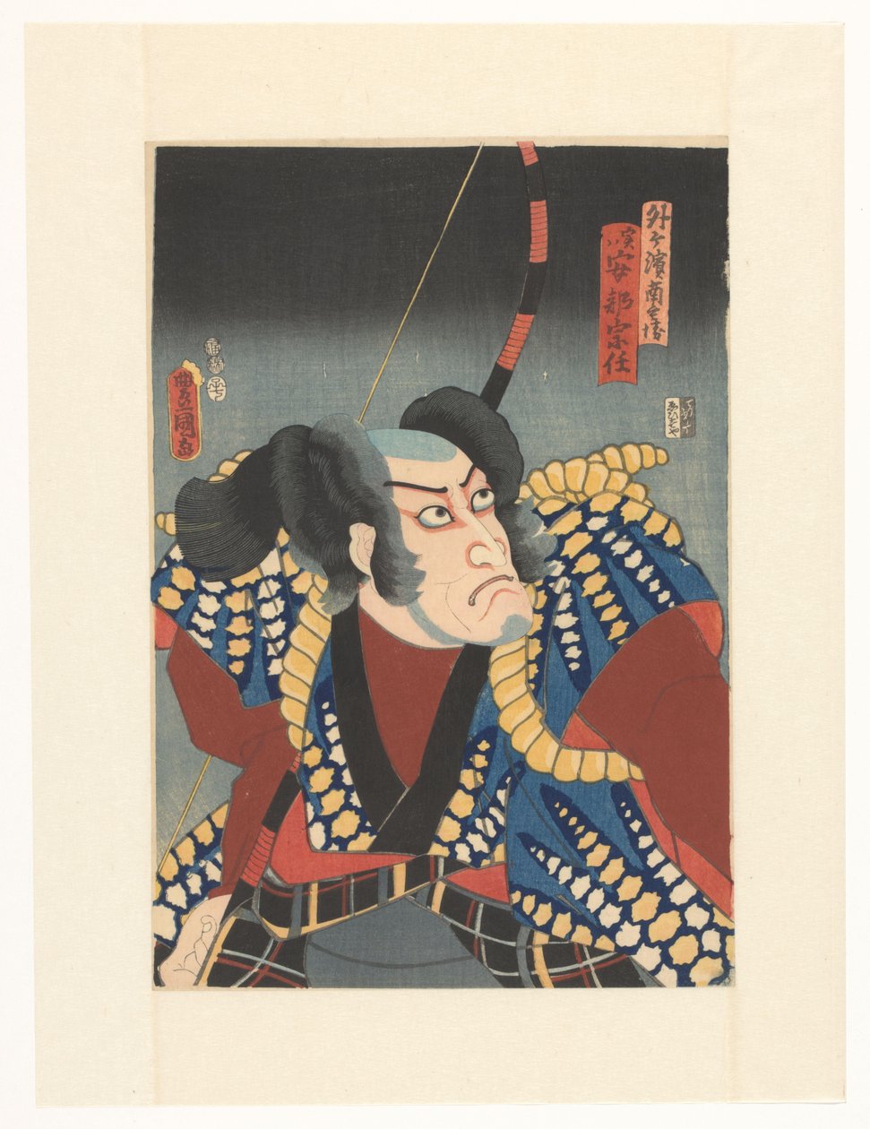 Sotogahama no Nambei med sløjfe på ryggen af Utagawa Kunisada (I)