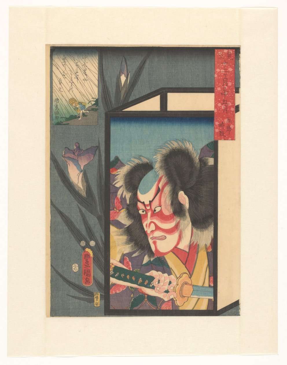 Den femte måned, Gorô Tokimune (original titel på objektet) Parodier på de tolv måneder (original serietitel på objekt) af Utagawa Kunisada (I)