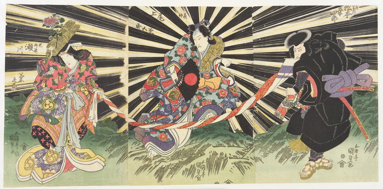 Magisk scene fra Genpei-krigen af Utagawa Kunisada