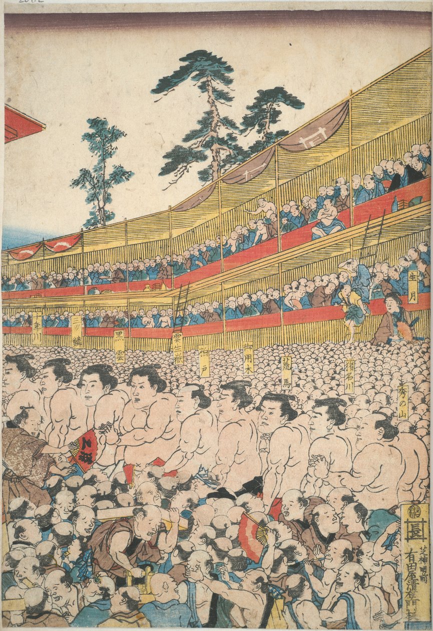 Billeder af den store sumofestival af Utagawa Kunisada