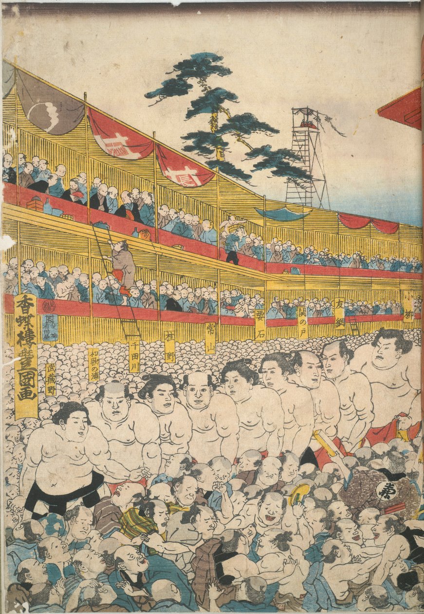 Billeder af den store sumofestival af Utagawa Kunisada