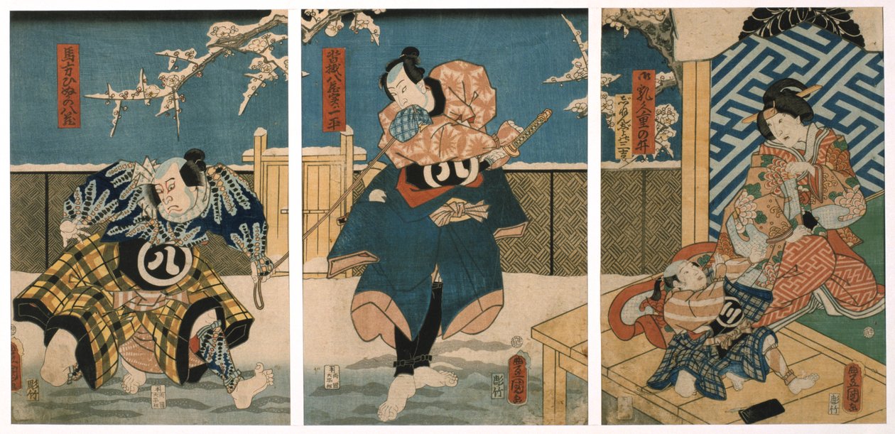 Teaterscene, 1844 af Utagawa Kunisada