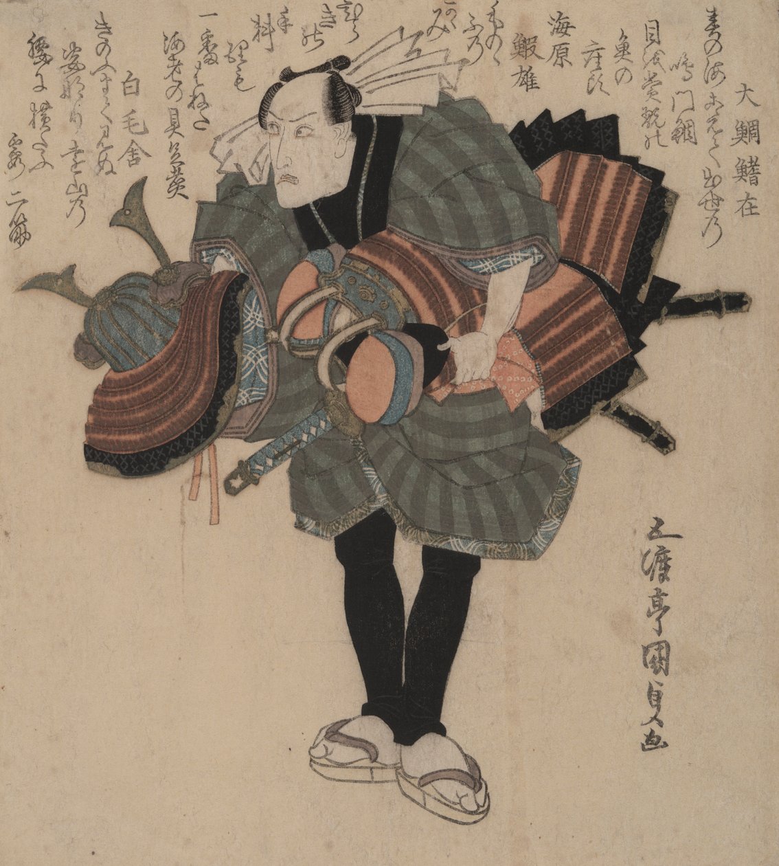 Teaterdragtbærer af Utagawa Kunisada