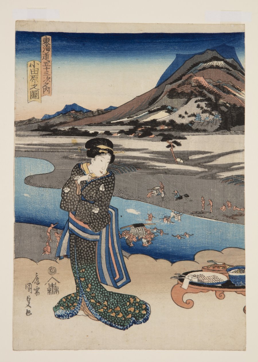 Udsigt over Odawara (Odawara no zu) (træblok i farver) af Utagawa Kunisada