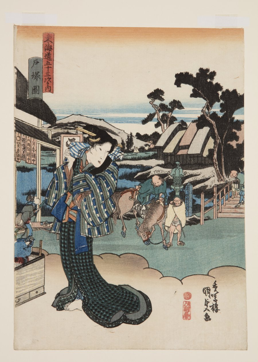 View of Totsuka (Totsuka zu) (colour woodblock print) af Utagawa Kunisada