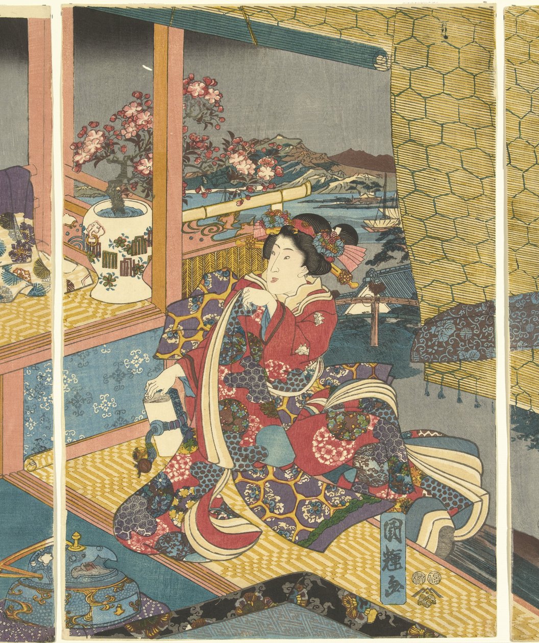 Blomster Sne, måne og blomster (serietitel) af Utagawa Kuniteru