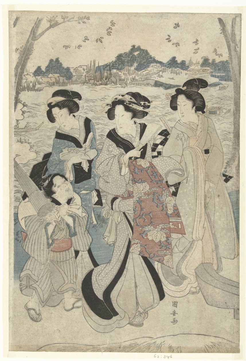 Udflugt langs Sumida af Utagawa Kuniyasu