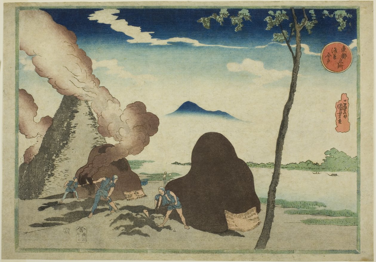 Asakusa Imado, fra serien "Famous Places in the Eastern Capital (Toto Meisho)" af Utagawa Kuniyoshi