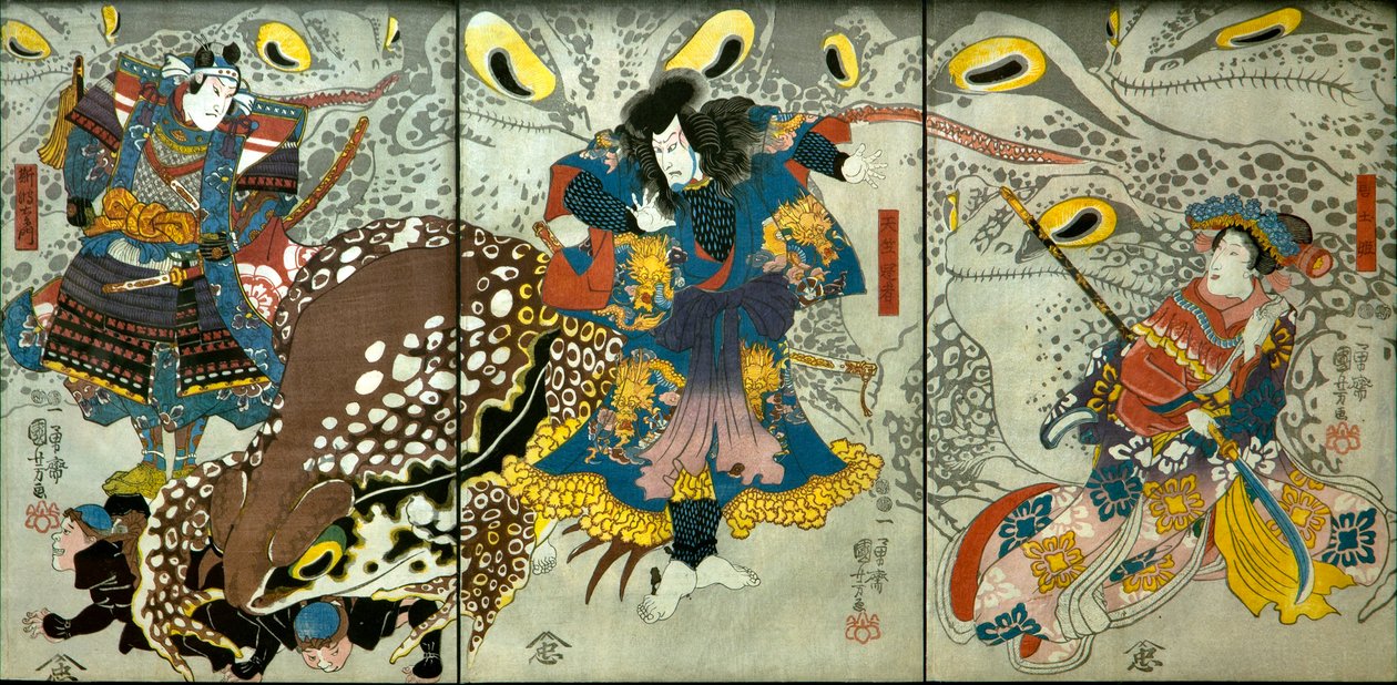 Bandō Shiuka som prinsesse Morokoshi af Utagawa Kuniyoshi