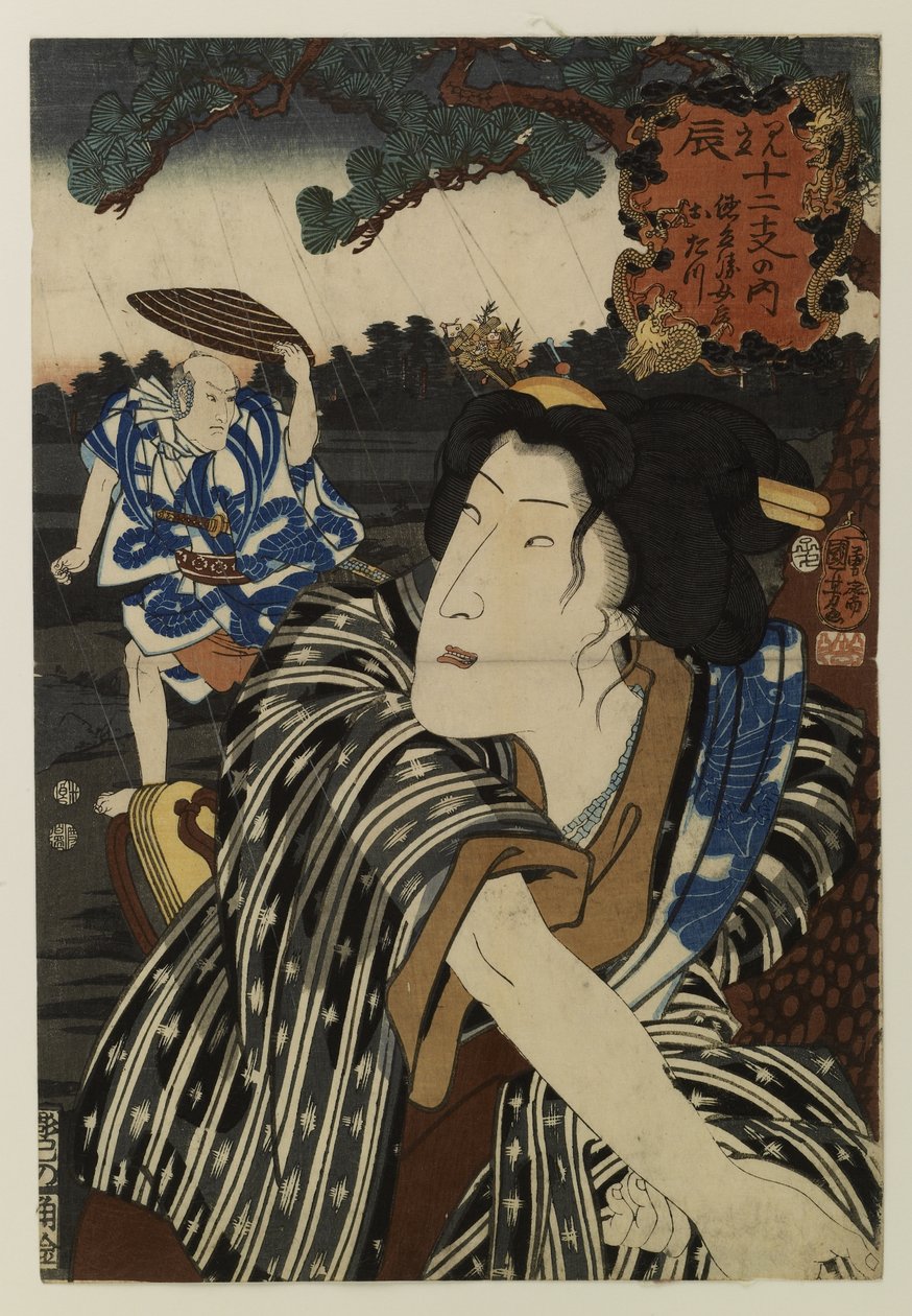 Bando Shuka I som hustruen Otatsu af Utagawa Kuniyoshi