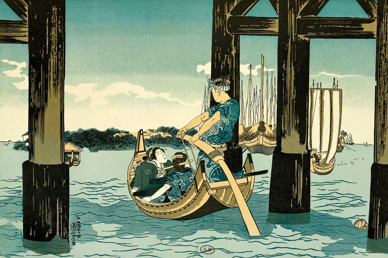 Bådture af Utagawa Kuniyoshi