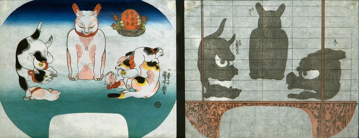 Katte: Kinesisk tempelløve af Utagawa Kuniyoshi