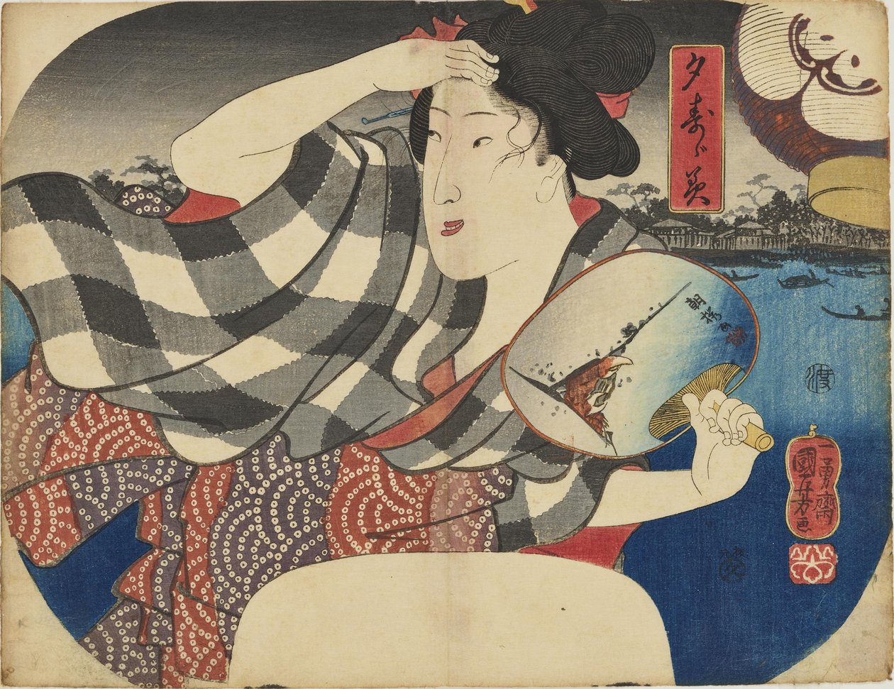Nyder aftenens kølighed af Utagawa Kuniyoshi
