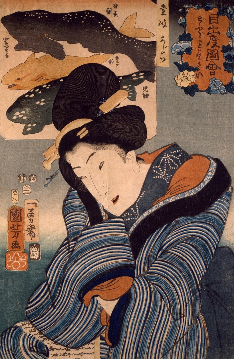 I Wish he Were Here, Woman from the Province of Iki, af Utagawa Kuniyoshi af Utagawa Kuniyoshi