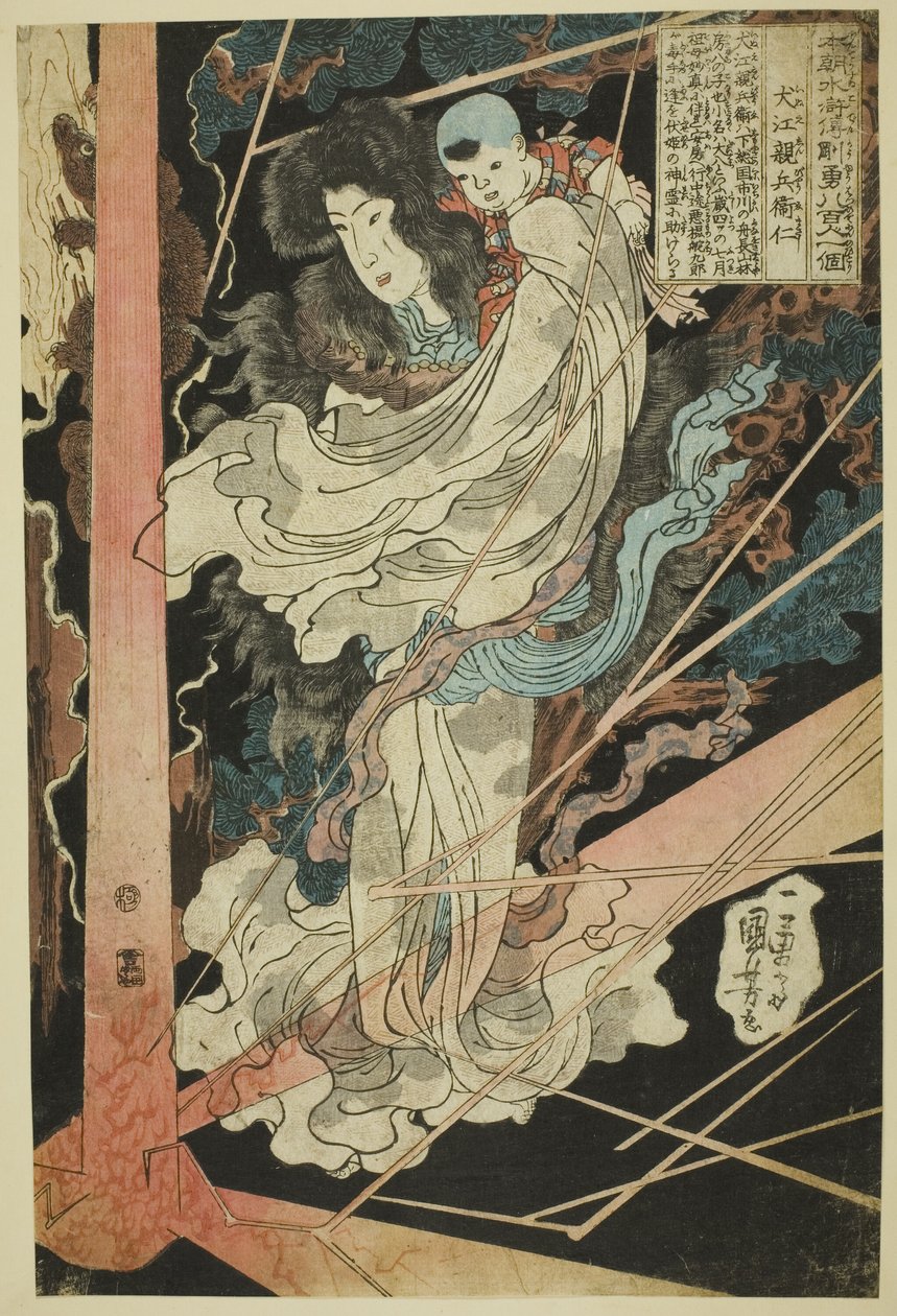 Inu-e Shinbyo-e Masashi, fra Te Series af Utagawa Kuniyoshi