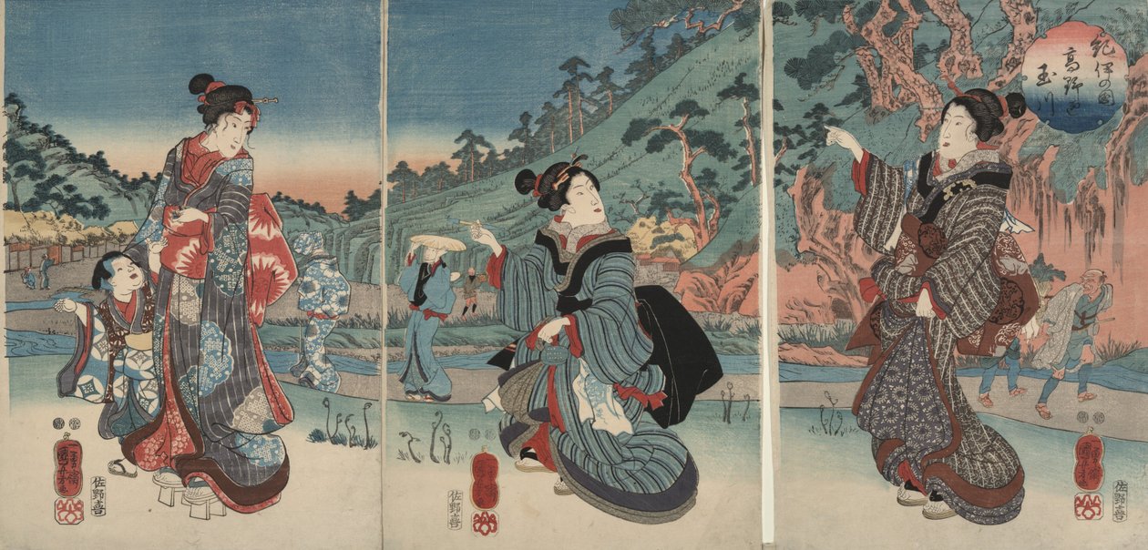 Jewel-floden i Kōya i Kii-provinsen af Utagawa Kuniyoshi