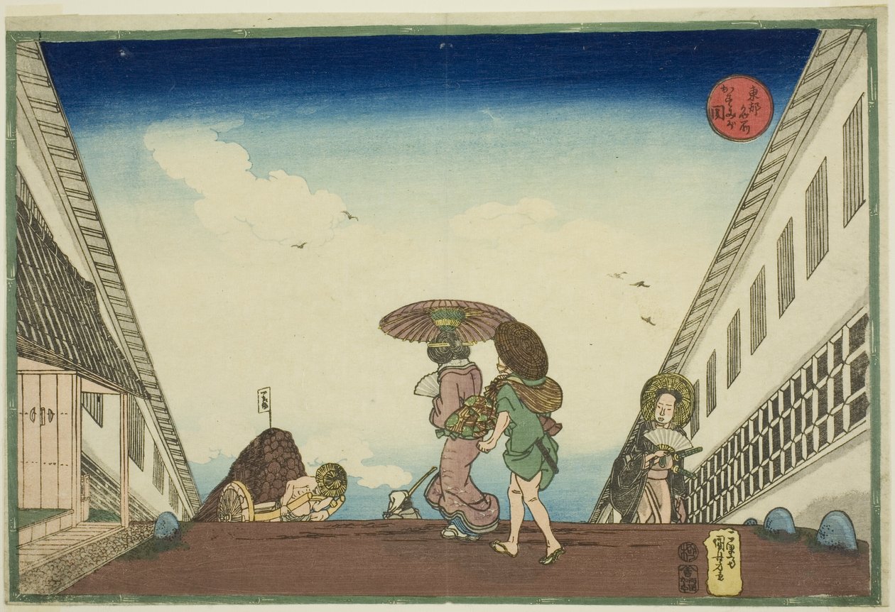 Kasumigaseki, fra serien "Famous Places in the Eastern Capital (Toto meisho)" af Utagawa Kuniyoshi