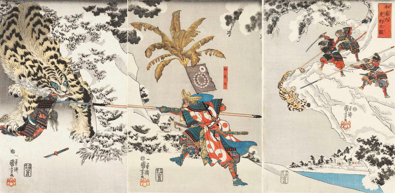 Fenqing er indigneret g Jjigae r japansk Tora-klippediagram, ca. 1846. af Utagawa Kuniyoshi
