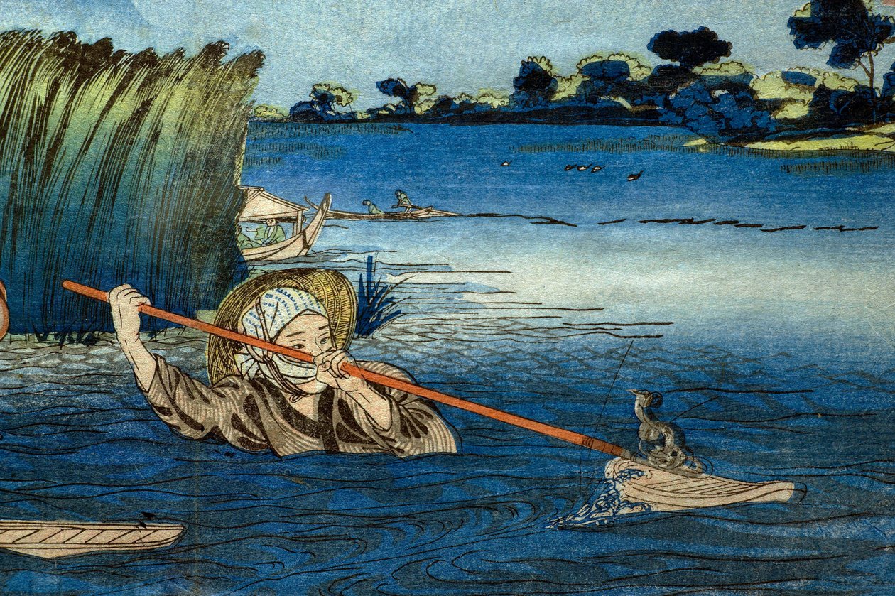 Billede af Miyato-floden af Utagawa Kuniyoshi