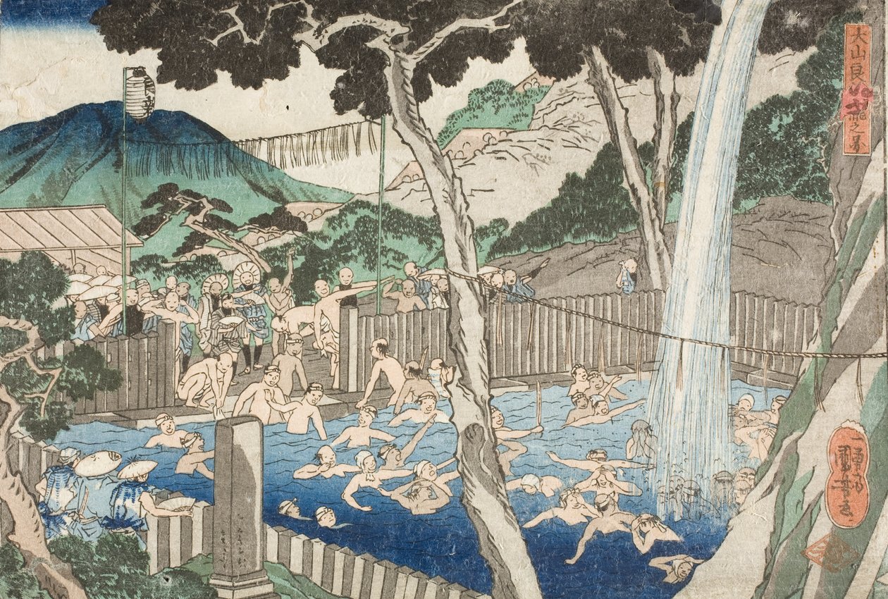Rōben-vandfaldet ved Mount Ōyama af Utagawa Kuniyoshi