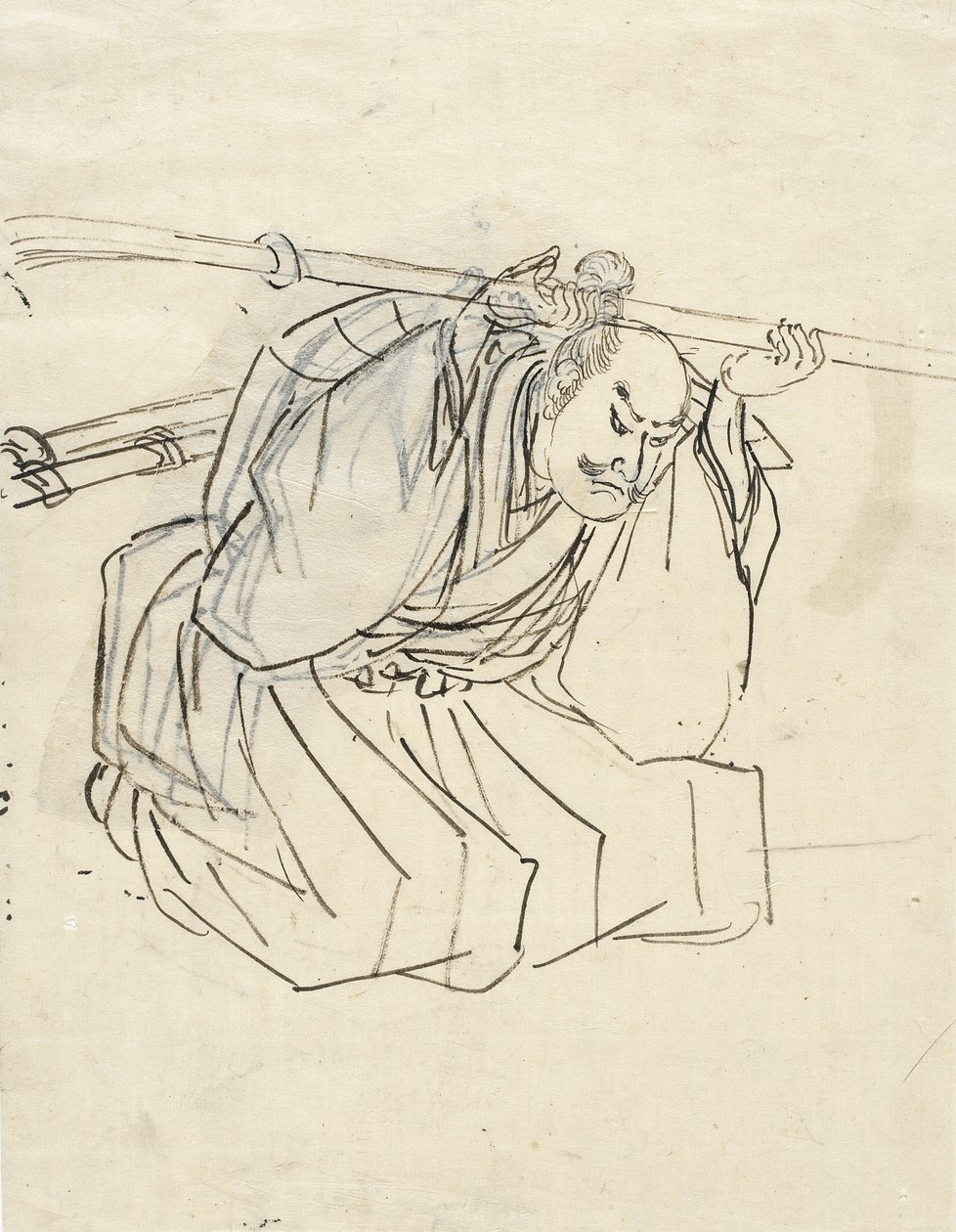 Skitse af Shinano Sakon Tomoyuki af Utagawa Kuniyoshi