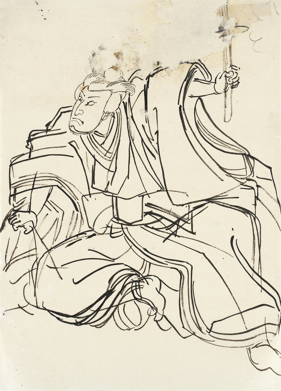 Skitse af en militærhelt af Utagawa Kuniyoshi