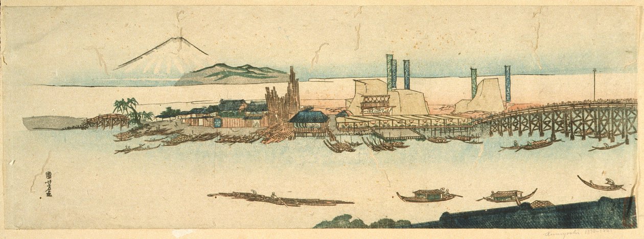 Scene ved Sumida-floden af Utagawa Kuniyoshi