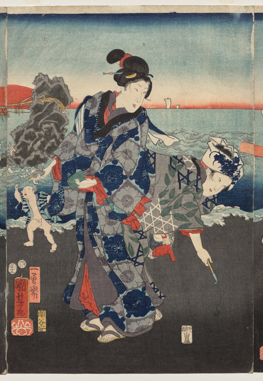 Solopgang ved Futami Bay af Utagawa Kuniyoshi
