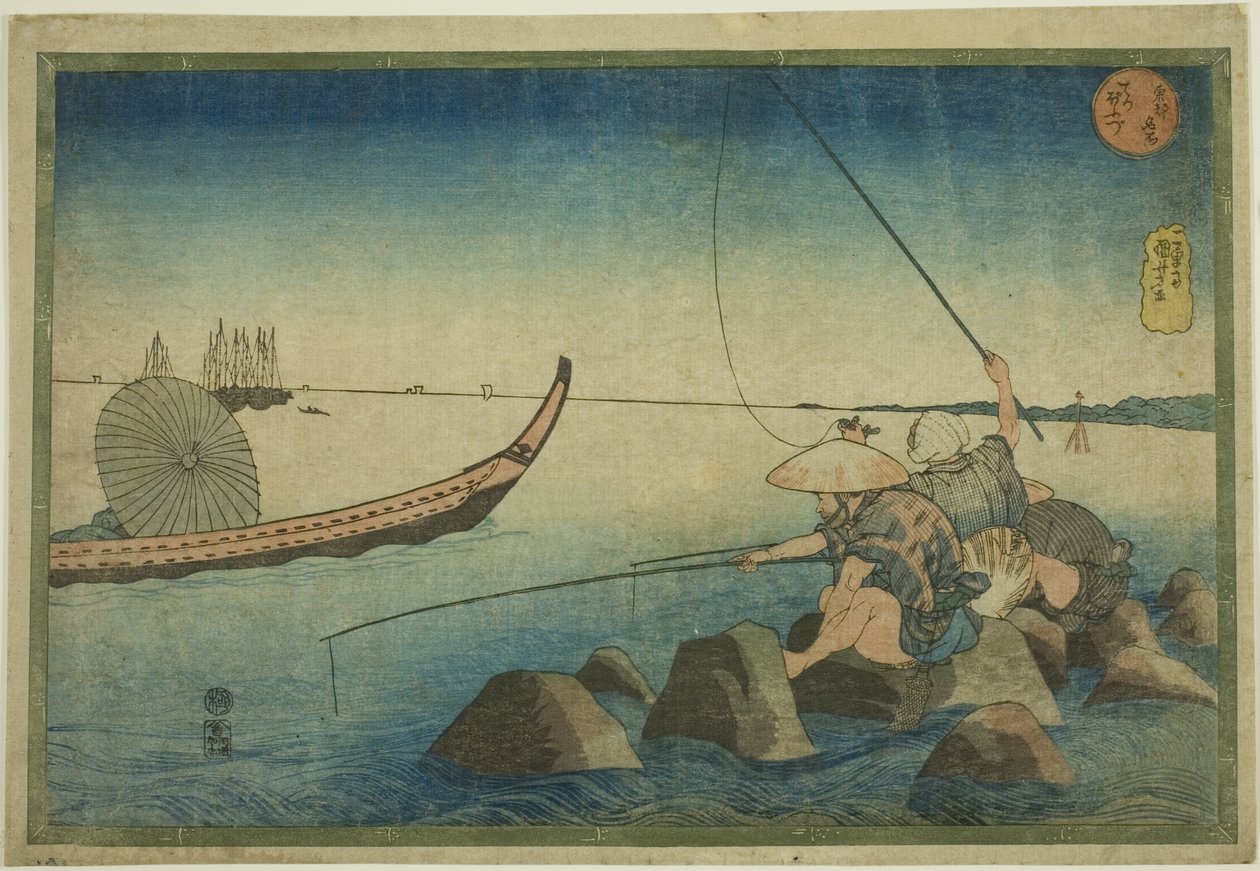 Teppozu, fra serien "Famous Places in the Eastern Capital (Toto meisho)" af Utagawa Kuniyoshi