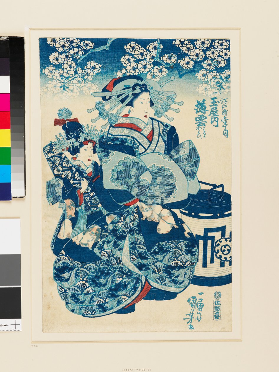 Kurtisanen Usugumo fra Tamaya Teahouse af Utagawa Kuniyoshi