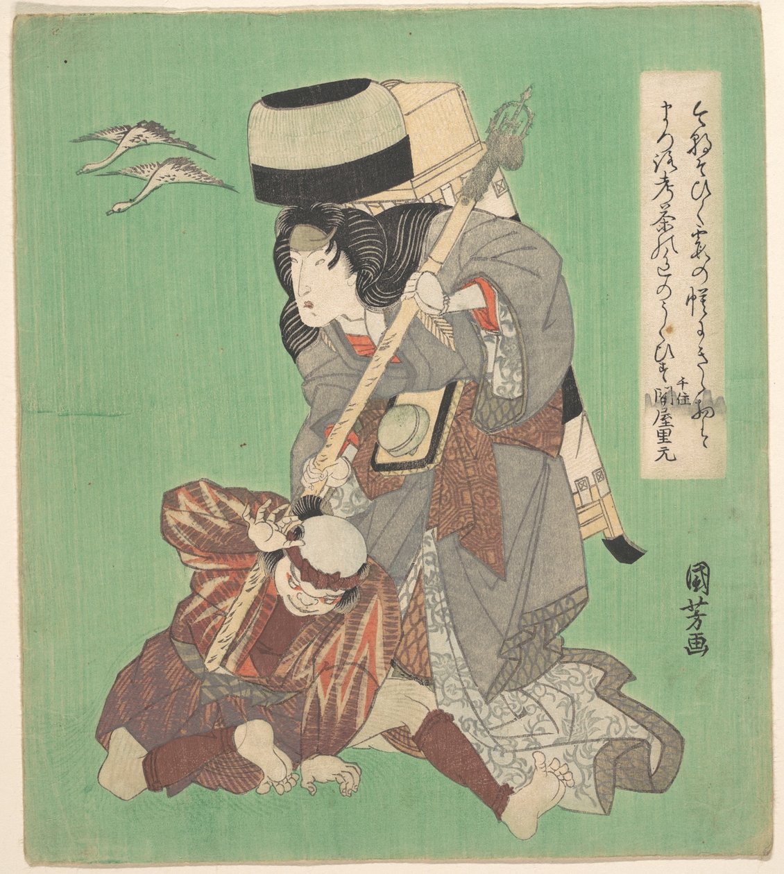 Teaterscene af Utagawa Kuniyoshi