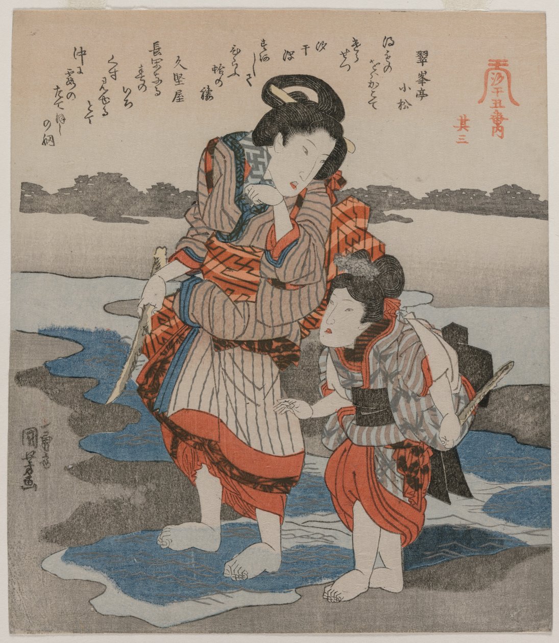 Woman and Child, fra serien Five Pictures of Low Tide, slutningen af 1820