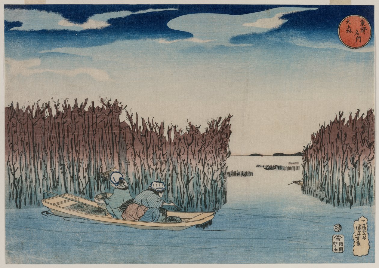 Ōmori, fra serien Famous Places in the Eastern Capital af Utagawa Kuniyoshi