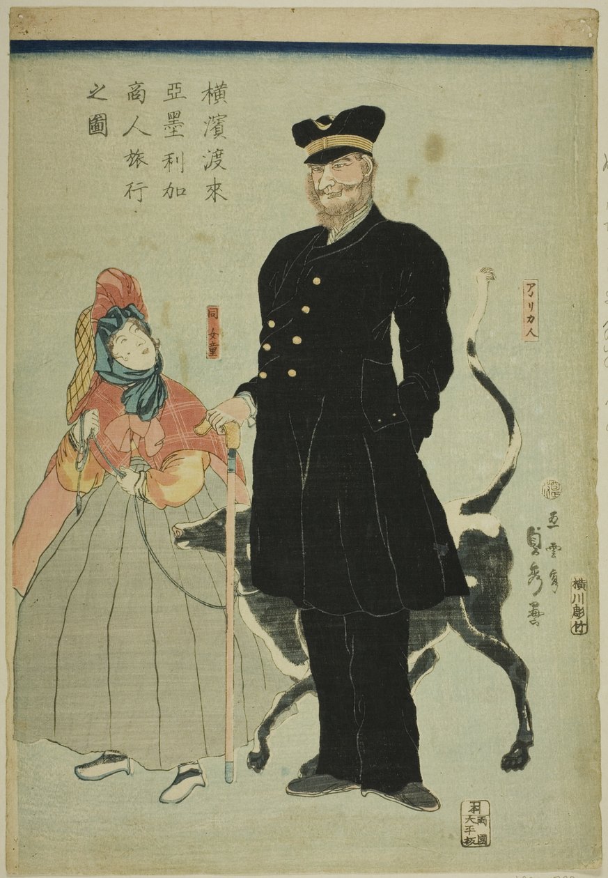 Amerikansk mor T Lavaigne medlem Yokohama af Utagawa Sadahide