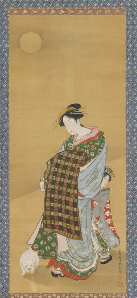 En kurtisane og hendes ledsager af Utagawa Toyoharu