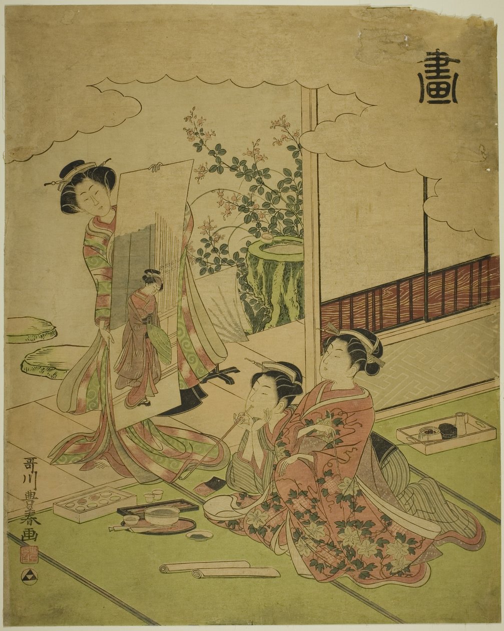 Maleri (Ga), fra en unavngivet serie af de fire bedrifter af Utagawa Toyoharu