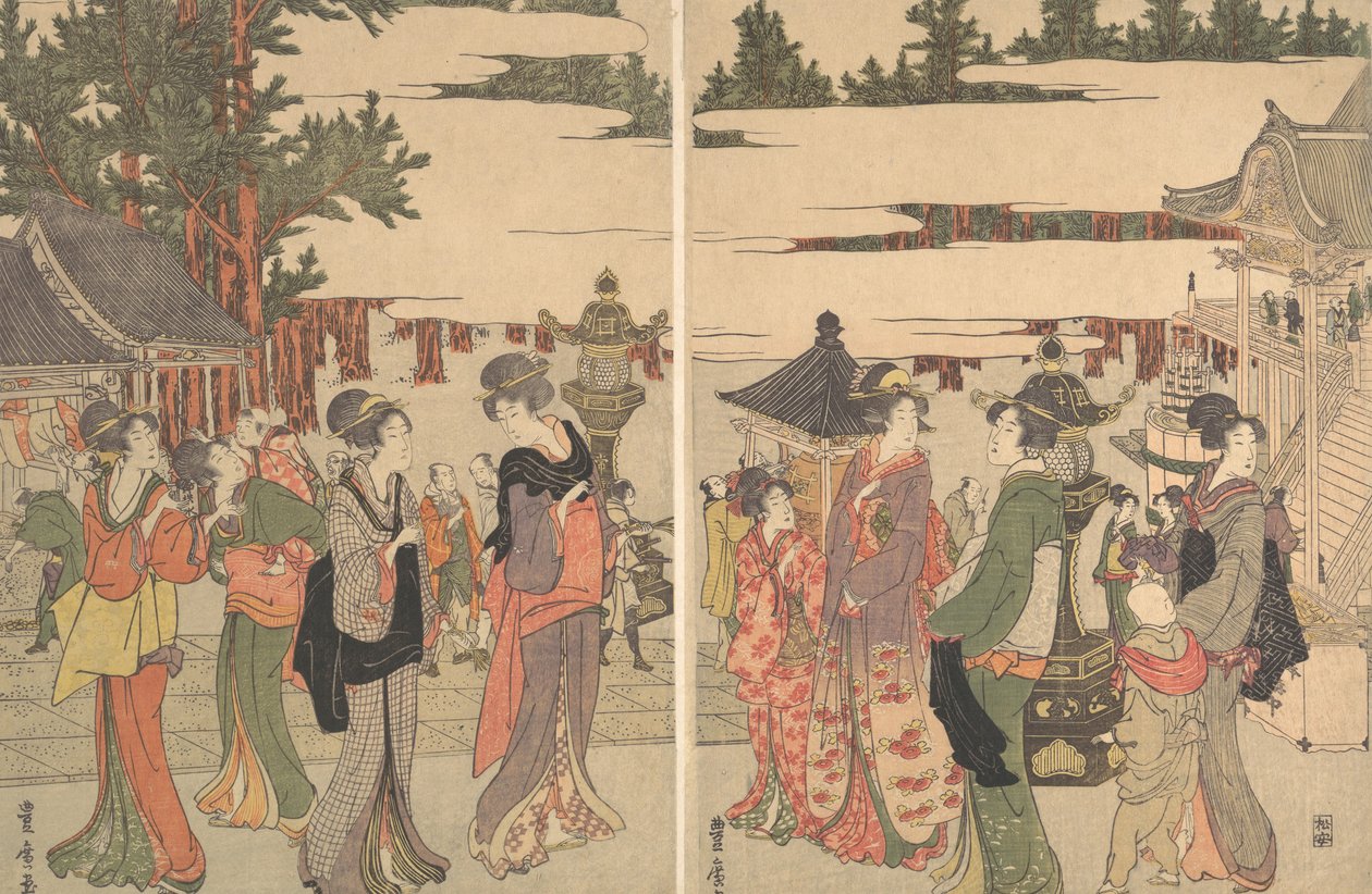 En tegning af Horinouchi Myohojis assistent, ikke? 1804. af Utagawa Toyohiro