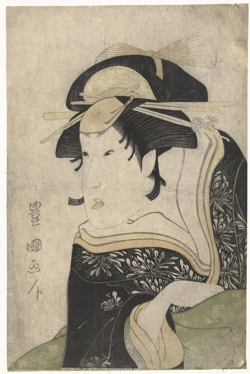 Busteportret van Segawa Kikunojo III af Utagawa Toyokuni (I)