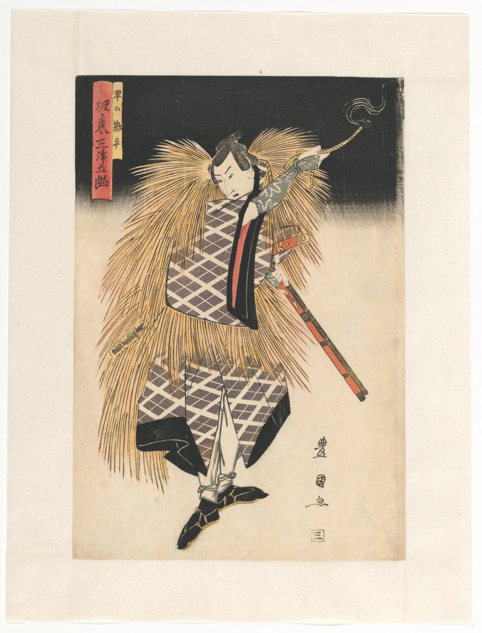 Kanpei jagt med brændende lunte af Utagawa Toyokuni (I)