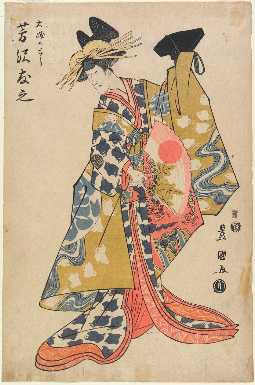 Skuespilleren Yoshizawa Yūshi som Ōiso no Tora af Utagawa Toyokuni