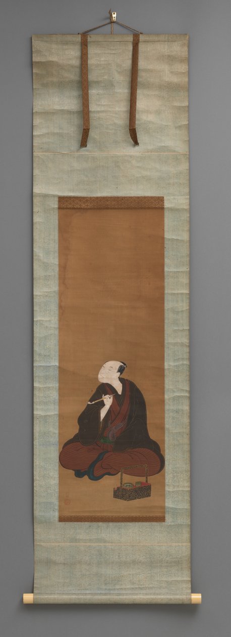 Scroll maleri med siddende figur af Utagawa Toyokuni