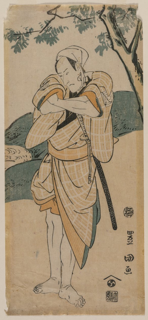 Skuespilleren Ichikawa Danjuro som samurai af Utagawa Toyokuni